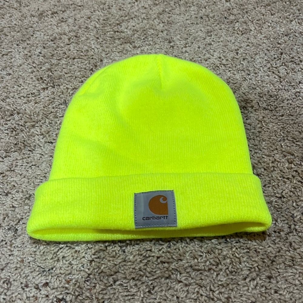 Neon Yellow Carhartt Knit Cuffed Beanie
